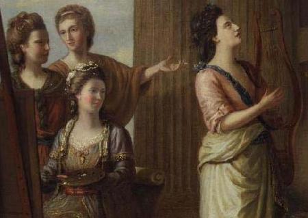 Angelica Kauffmann Kauffmann seated, in the company of other China oil painting art